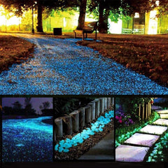chic style pebbles in a pond creating reflective underwater glow benefit