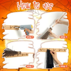 Chicingyou felt witch shoes lit with lights adding warm festive ambiance