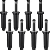 Chicmount front view of eight boxed 4-inch pop-up sprinkler heads showing kit convenience