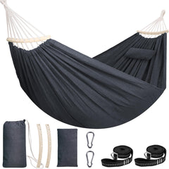 Chihee hammock front view showing full spreader-bar and open bed for easy lounging