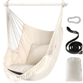 Chihee front view of hammock chair showing whole seat and ergonomic shape for comfort