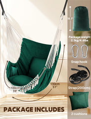 Chihee hammock chair hung on a porch illustrating outdoor relaxation and decorative appeal