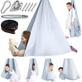 Chihee full-view of sensory swing showing cocoon shape and secure suspension, promotes calming
