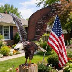 chisheen eagle close feather detail showing textured hand-painted finish