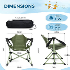 Chloraeon folded chair inside carry bag enabling compact transport