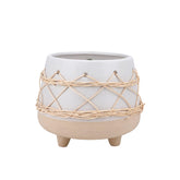 Chonsun planter front view showing modern shape and decorative finish for stylish display