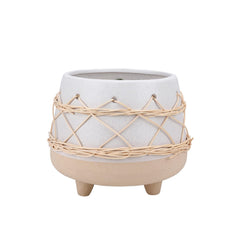 Chonsun planter front view showing modern shape and decorative finish for stylish display