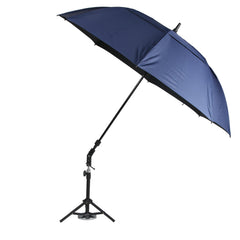 CHOOSEU umbrella front view showing 60 inch blue canopy for sun protection