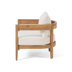 Christopher Knight Home side profile of tub-shaped chair for comfortable, enveloping lounge support