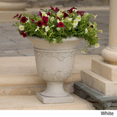 Christopher Knight Home urn planted with greenery demonstrating instant decorative impact