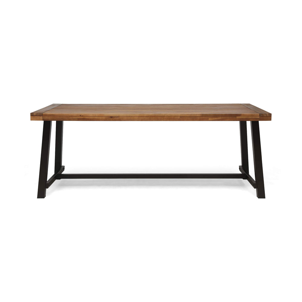 Christopher Knight Home Beau front view showing full eight-seater table and curb appeal