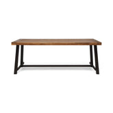 Christopher Knight Home Beau front view showing full eight-seater table and curb appeal