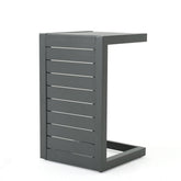 Christopher Knight Home grey table front view showing compact profile and easy access