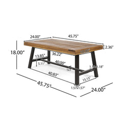 Christopher Knight Home Carlisle metal frame detail showing powder-coat finish and rust resistance benefit
