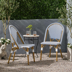 Christopher Knight Home close-up of woven faux rattan texture highlighting durability