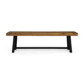 Christopher Knight Home bench front view showing seating and finish benefit