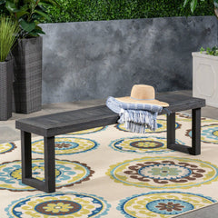 Christopher Knight Home bench side angle highlighting profile and space-saving depth benefit