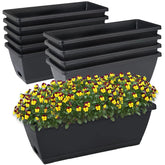 CHUKEMAOYI front view of ten-pack window box planters, shows tidy storage and value