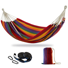CHULIM double hammock front view showing full bed and spread for two persons