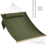 CHULIM hammock front view showing full quilted bed and pillow for cozy lounging