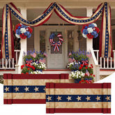 Chumia front view of two packaged 2x20 ft bunting banners showing scale and length