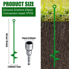 Chumia spiral blade close-up showing helix design for stronger soil grip and improved holding power