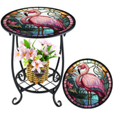 Cinnvoice front view showing flamingo pattern and compact profile, enhances outdoor décor