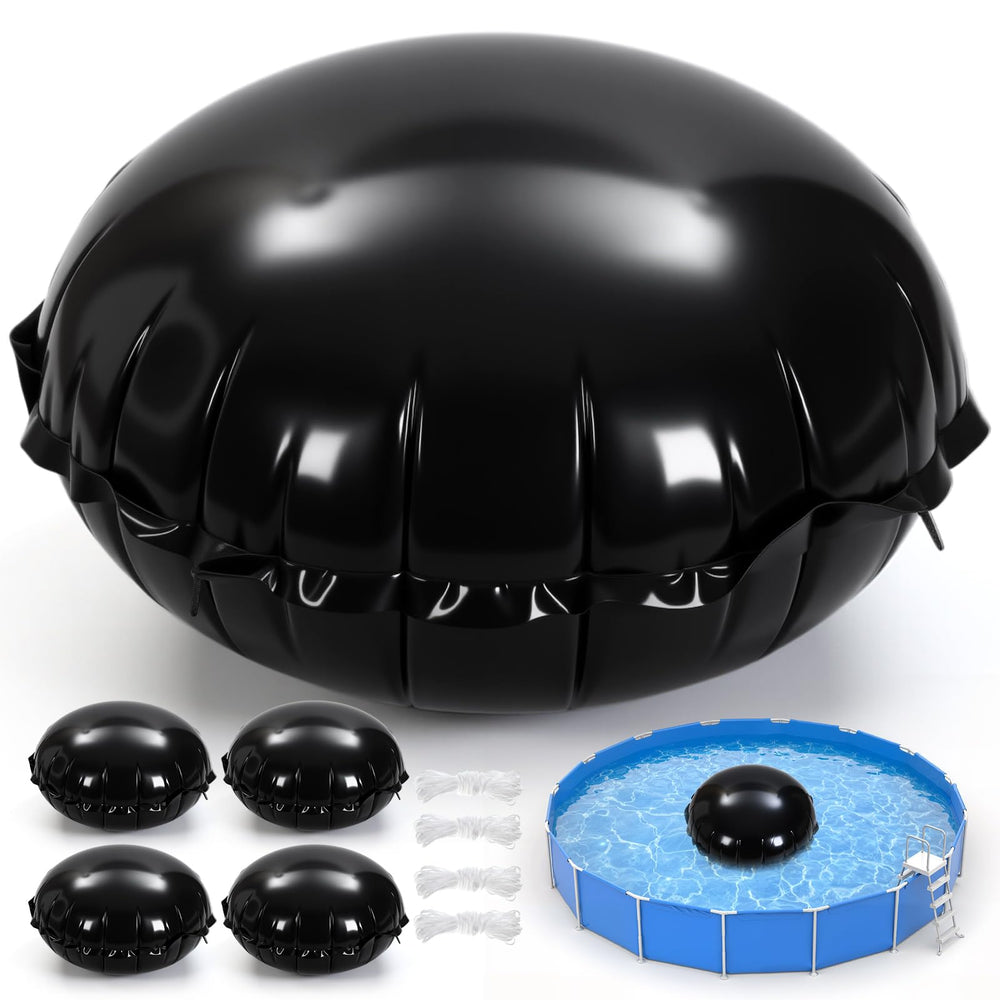 Cinnvoice front packaging showing four durable pool pillows protecting cover
