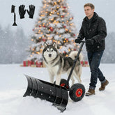 Cinnvoice front packaging showing full wheeled snow pusher and kit benefits