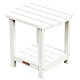 Ciokea Adirondack side table front view showing stable double-deck design and easy access