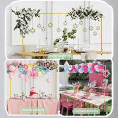 CJMYHOME arch in use on a wedding table displaying balloons and garlands for event styling benefit