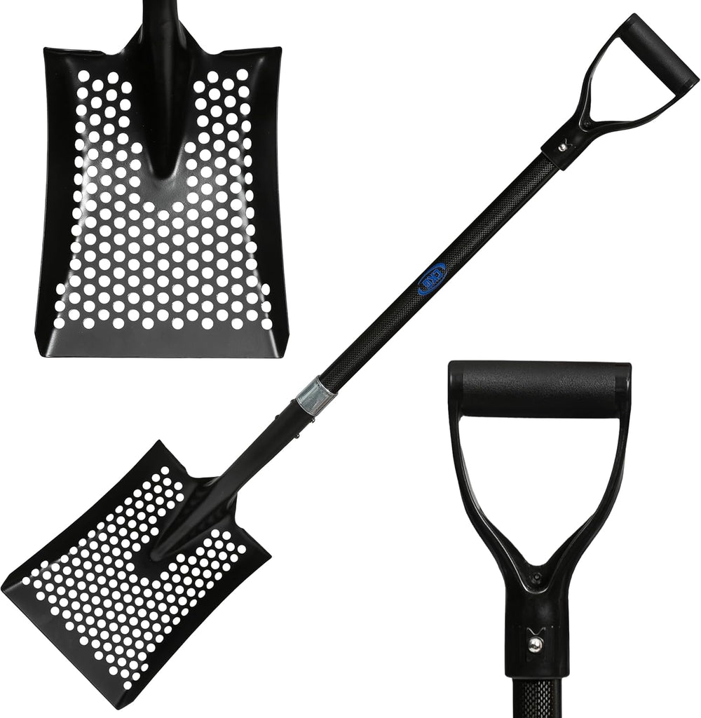 CKG front view showing full carbon fiber shovel and durable scoop for easy sifting