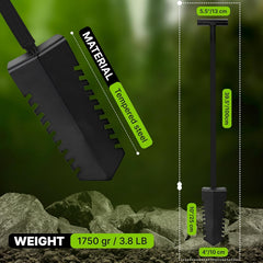 CKG pointed tip penetrating soil showing easy initial ground entry benefit