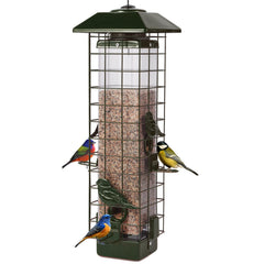 Ckoytals front view green feeder showing full shape and benefit of weather resistance