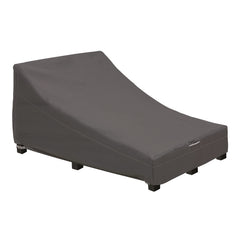 Classic Accessories front view of chaise lounge cover protecting furniture