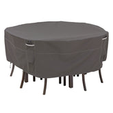 Classic Accessories Ravenna front view protecting table and six chairs for all-weather coverage