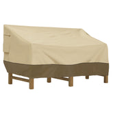 Classic Accessories cover front view on loveseat showing tailored fit and protection