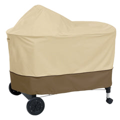 Classic Accessories Veranda front view covering Weber Performer, protects from weather