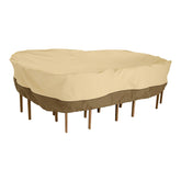 Classic Accessories Veranda front view covering rectangular table protects from rain