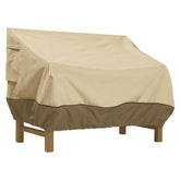 Classic Accessories front view of fitted 76-inch veranda cover provides full protection