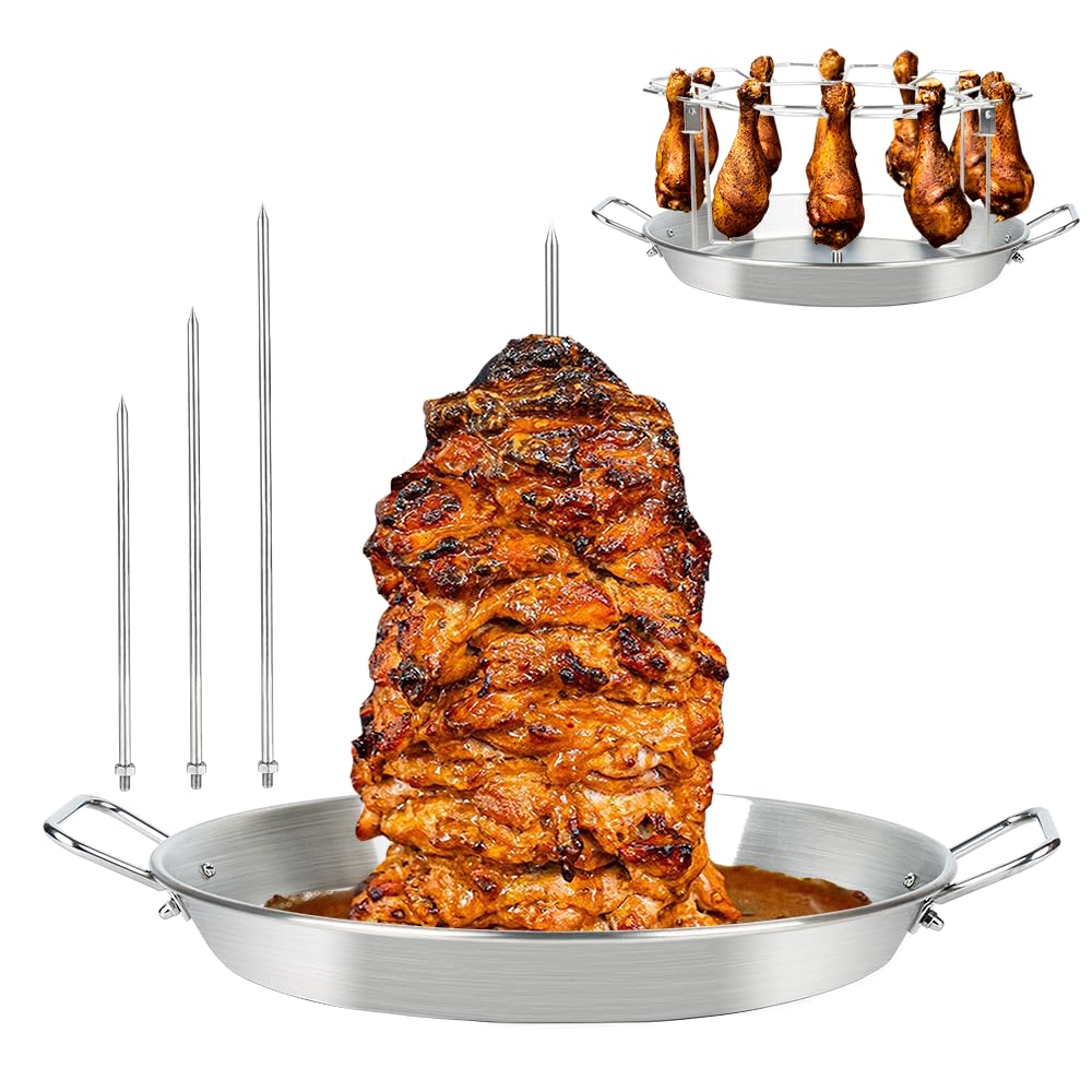 CLAVANY vertical skewer front view showing stable base and upright rack benefit