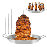 CLAVANY vertical skewer front view showing stable base and upright rack benefit