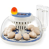 CluckRun front view showing compact incubator and clear hatch window for easy monitoring