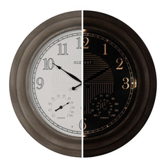 CLXEAST front view of 24" clock showing clear oversized numerals and classic finish