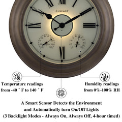 CLXEAST backlight night view with warm LED glow for improved nighttime visibility