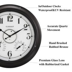 CLXEAST close-up of clock dial and hands showing clear numerals for easy reading