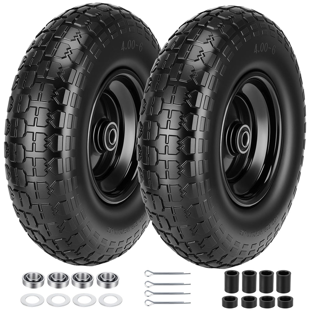 CMOOD front assembled wheel showing rim and solid tire for reliable replacement