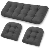 cnsmak front view of three-piece patio cushion set for easy outdoor refresh