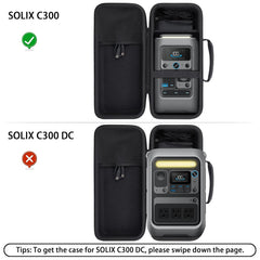 co2CREA interior view showing organized compartments for SOLIX C300 and cables