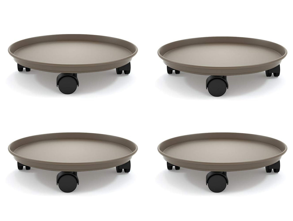 Coadura front view of 14 inch plant caddy showing sturdy rim and shape for stability